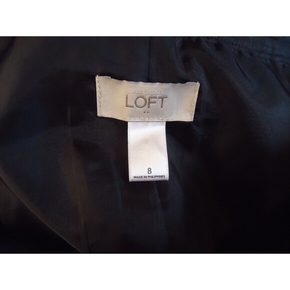 Ann Taylor Loft Outlet Pencil Skirt Black/White Print Zip W/Pockets Lined Size 8 - Picture 4 of 9